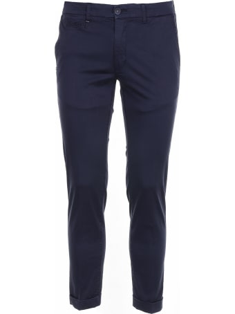Re-HasH Blue Stretch Satin Trousers