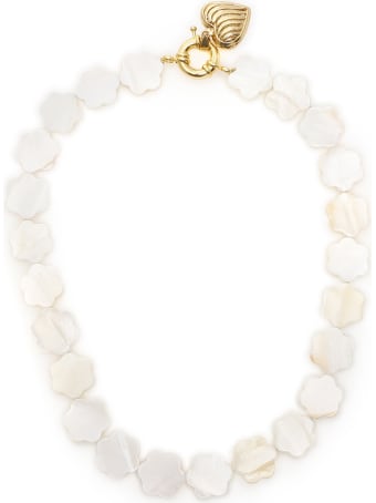 Timeless Pearly Mother-of-pearl Flower Necklace