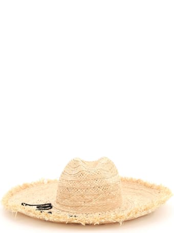 Miu Miu Straw Hat With Logo