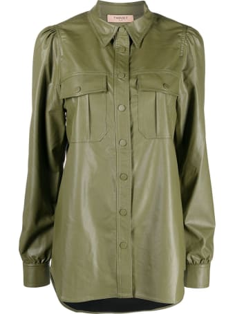 TwinSet Green Shirt With Pockets