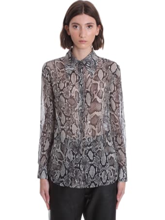Magda Butrym Naturalny Shirt In Animalier Silk