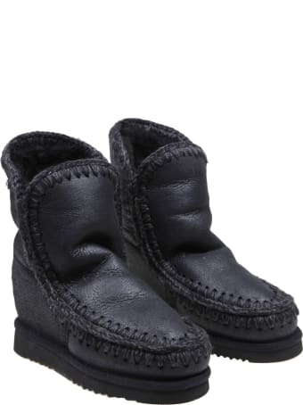 Mou Sneakers In Black Leather
