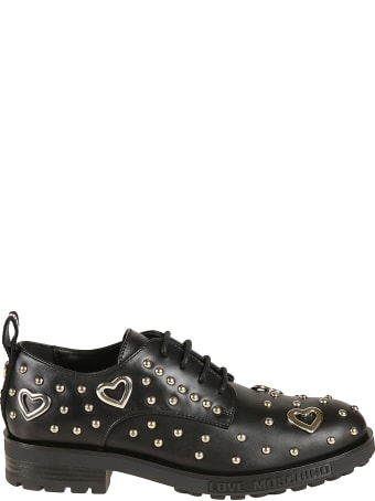 Love Moschino Studded Lace-up Shoes