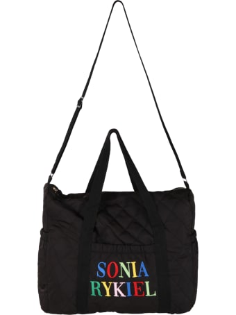 Sonia Rykiel Black Changing Bag For Babykids With Logo