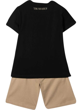 Trussardi Set T-shirt E Shorts Con Stampa