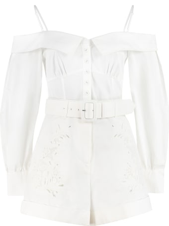 self-portrait Lace Detail Jumpsuit