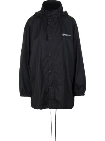 Balenciaga Man Black Wide Line Corporate Windbreaker