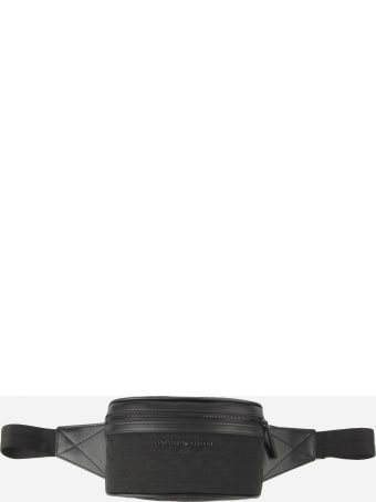 Emporio Armani Waist Bag In Jacquard Fabric With Monogram