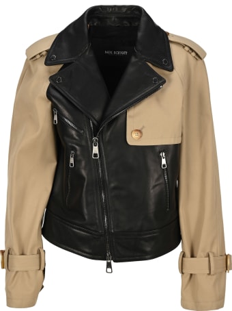 Neil Barrett Layered Effect Leather Jacket