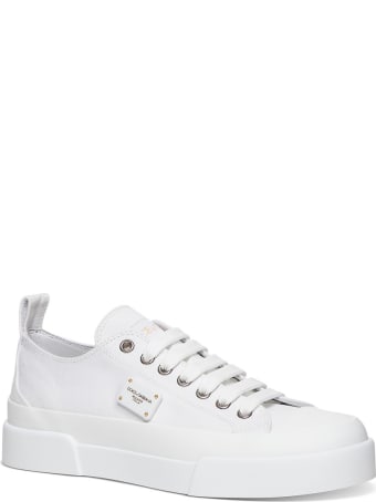 Dolce & Gabbana Portofino Light Leather And Fabric Sneakers