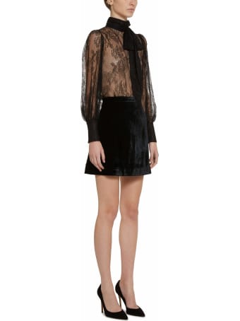 Amotea Vick Black Velvet Skirt