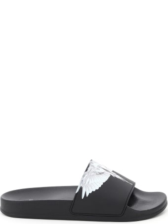 Marcelo Burlon Wings Print Rubber Slides