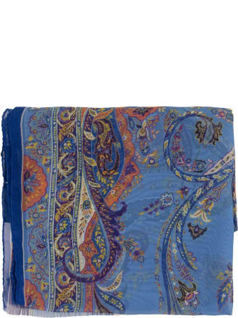 Etro Silk Shawl With Floral Paisley Print Calcutta