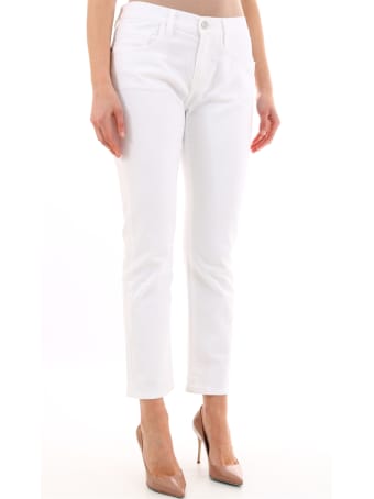 Current/Elliott The Fling Bootcut Denim White
