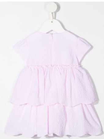 Il Gufo Newborn Pink Dress With Flounces