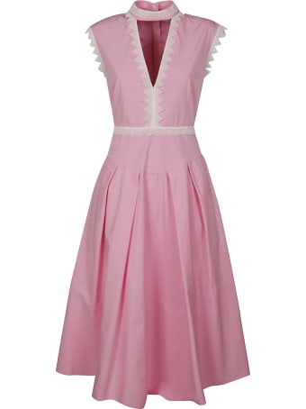 MSGM V-neck Sleeveless Flared Dress