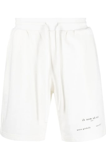 ih nom uh nit White Cotton Track Shorts