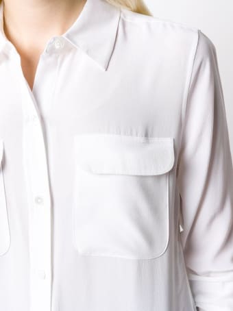 Equipment White Silk Shirt