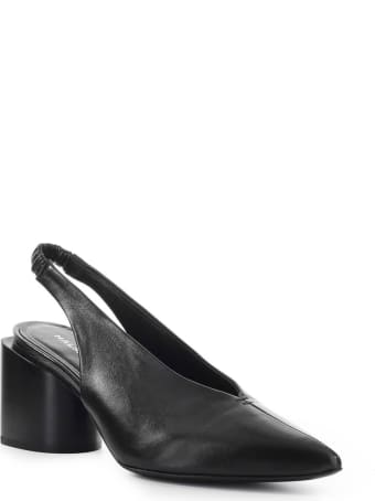 Halmanera Black Nappa Leather Slingback Pump