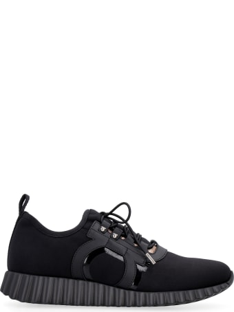Salvatore Ferragamo Rebekka Leather And Fabric Low-top Sneakers