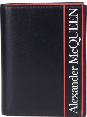 Alexander McQueen Black Leather Wallet