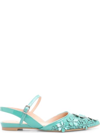 Ras 'wetty' Leather Flat Shoes