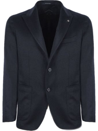 Tagliatore Blue Camel Hair Blazer