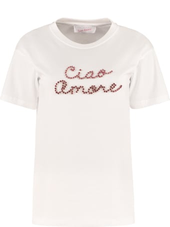 Giada Benincasa Embellished Cotton T-shirt