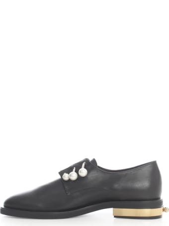 Coliac Fernanda Shoes W/gold Heel And 3 Jewels