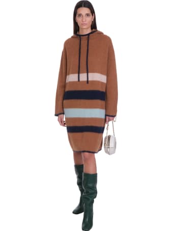 Lanvin Dress In Brown Wool