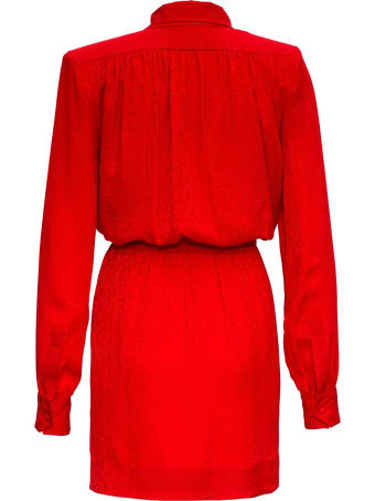 Saint Laurent Silk Mini Long Sleeves Dress