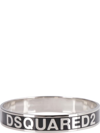 Dsquared2 Enamelled Logo Brass Bracelet