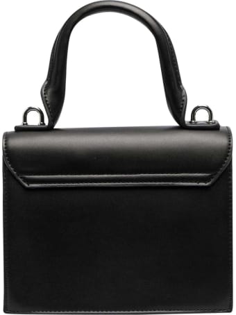 MSGM Black Shoulder Bag With Application