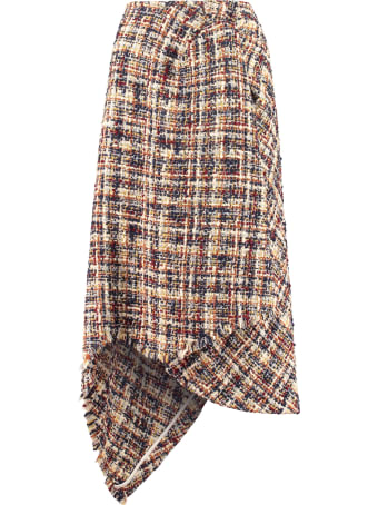 Lanvin Asymmetric Wrap Skirt