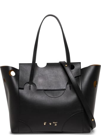 Off-White Burrow 38 Back Leather Shopper Bag