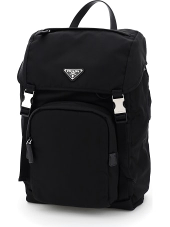 Prada Nylon And Saffiano Backpack
