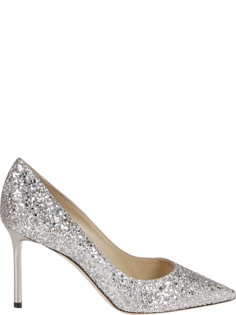 Jimmy Choo Champagne Glitter Romy Pumps