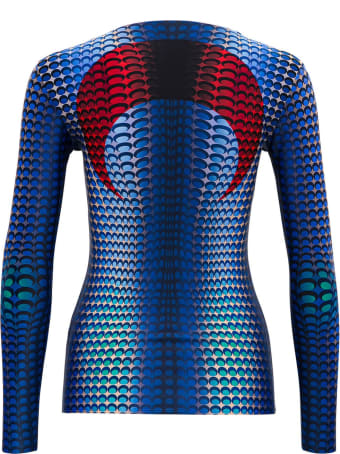 Marine Serre Stretch Moonfish Knit Top