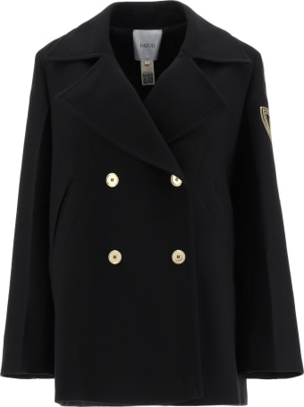 Patou Peacoat With Embroidered Logo