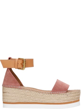 See by Chloé Glyn Espadrilles In Rose-pink Suede
