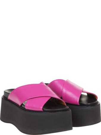 Marni Sandals In Leather With Platform