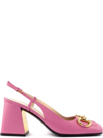 Gucci Pink Leather Slingback
