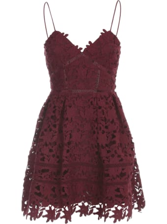self-portrait Berry Azaelea Mini Dress