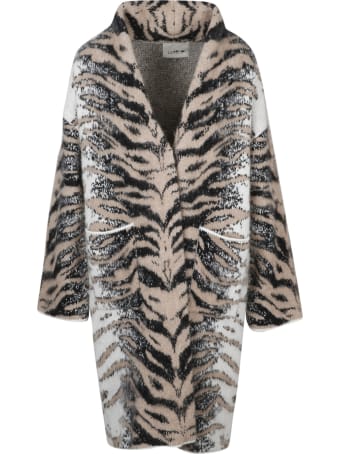 Laneus Animalier Knit Coat
