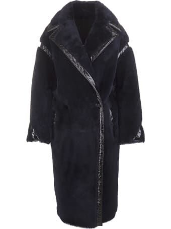 Max Mara Navy Blue Prosit Coat