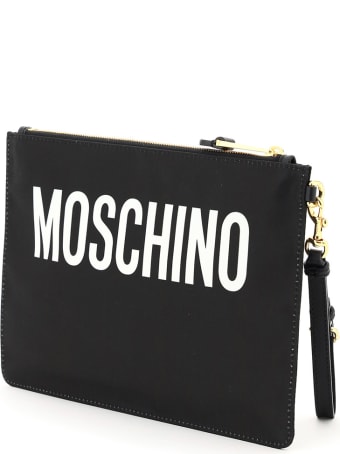 Moschino Pouch With Italian Teddy Bear Print