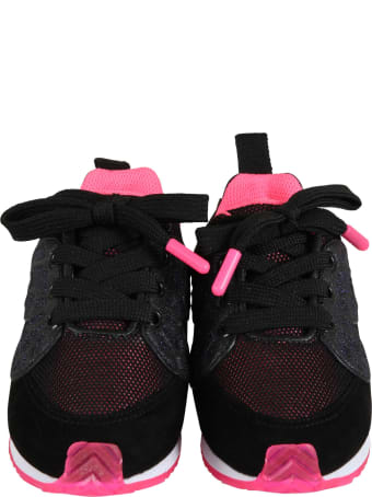 Sophia Webster Mini Black Sneakers For Girl With Butterfly