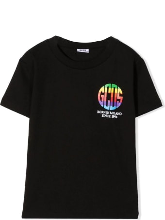 GCDS Black Cotton T-shirt