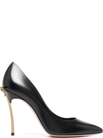 Casadei Black And Gold Minorca Pump