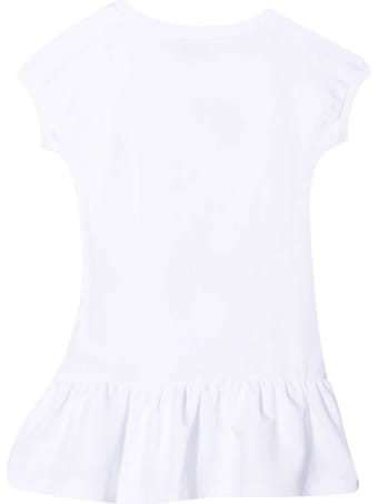 Moschino White Teen Dress With Toy Print